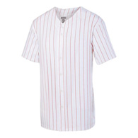 pinstripe full-button baseball jersey