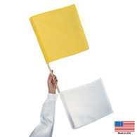 yellow/white officials flags