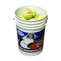 bucket of jugs leatherlast  softballs