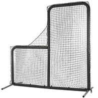 foam padded pitcher's safety l-screen